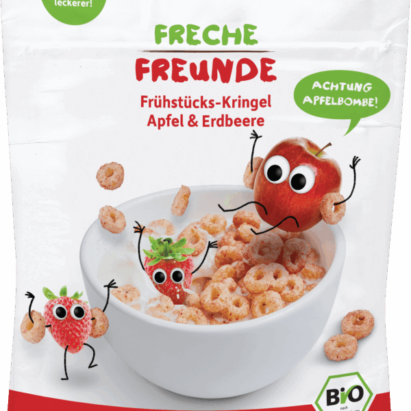 CEREALE PT, MIC DEJUN CU MERE SI CAPSUNI BIO 125G Erdbar