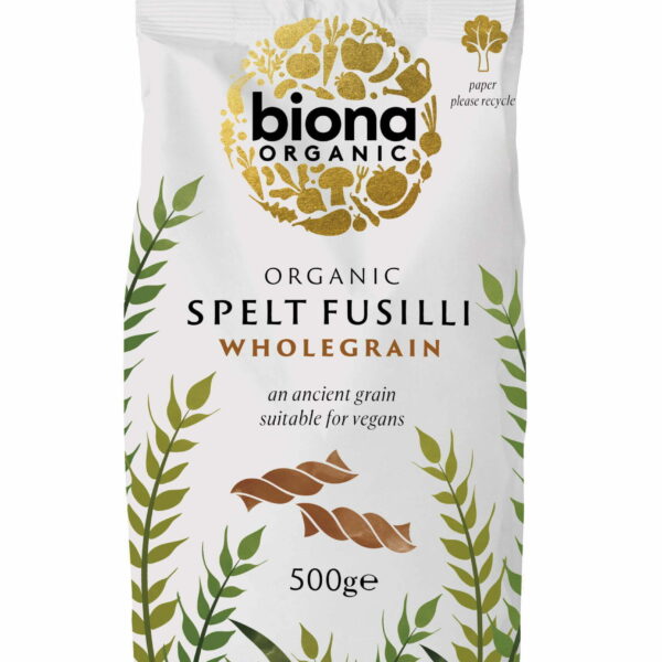 Fusilli din grau spelta integral eco 500g Biona
