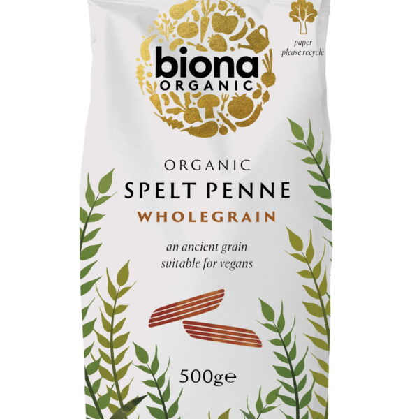 Penne din grau spelta integral eco 500g Biona