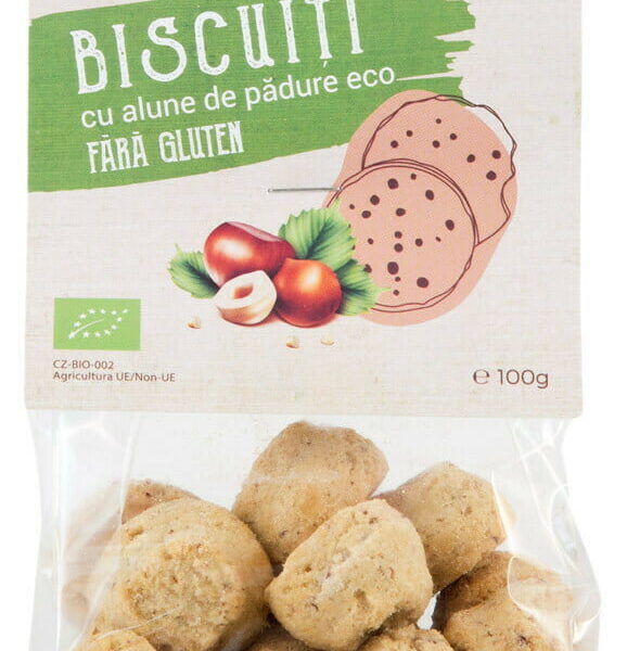 Biscuiti cu alune de padure fara gluten bio 100g Obio