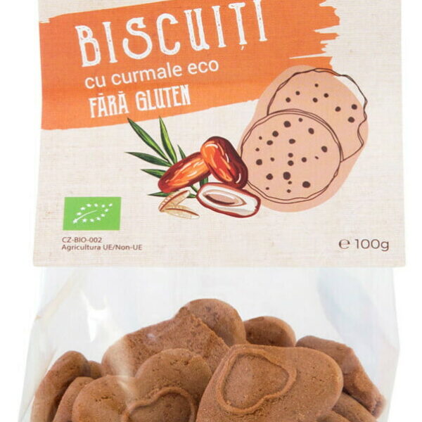 Biscuiti cu curmale fara gluten bio 100g Obio
