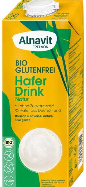 Bautura vegetala din ovaz fara gluten, bio, 1L  Alnavit