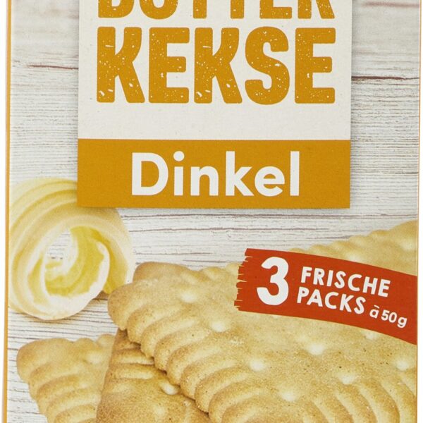 Biscuiti din spelta cu unt bio 3 x 50g 150g Dennree