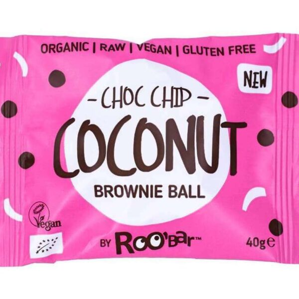 Brownie ball cu cocos bio 40g Roobar