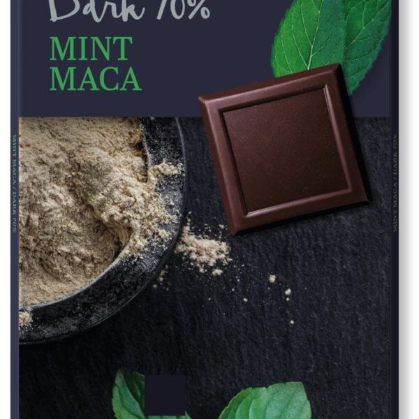 Ciocolata cu menta si maca bio, 70g, Benjamissimo