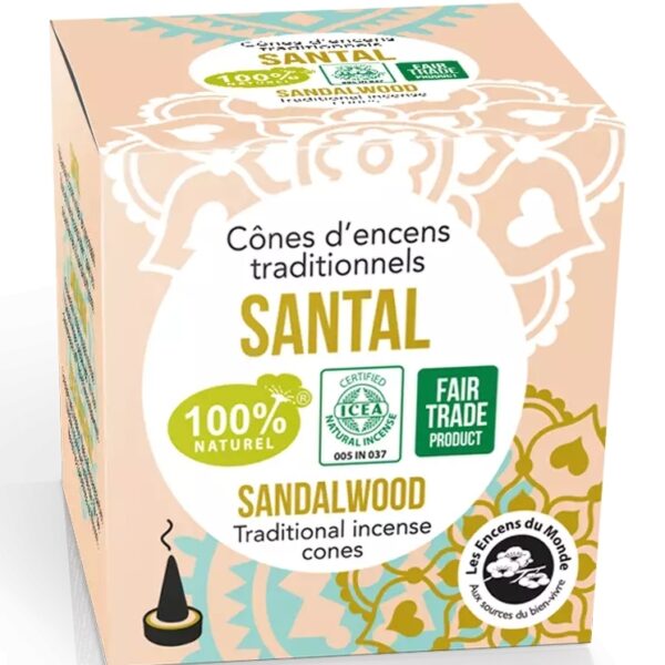 Conuri parfumate naturale - santal, indiene, 12 buc., Aromandise