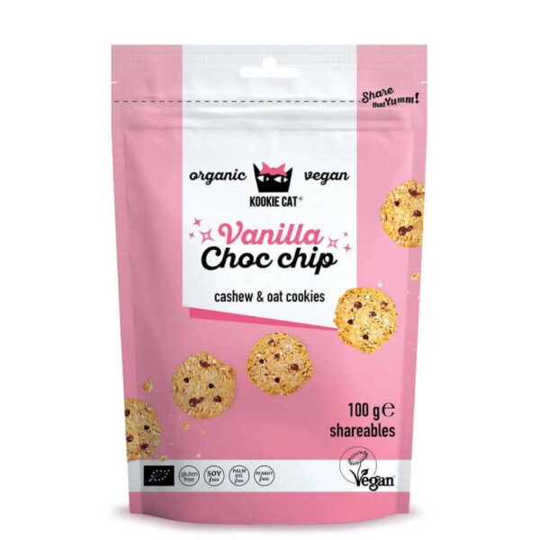 COOKIE cu vanilie si ciocolata fara gluten bio 100g Kookie Cat