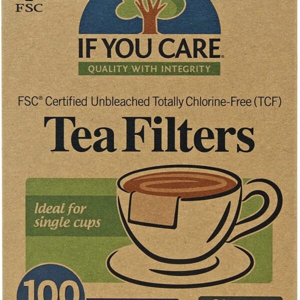 Filtre de ceai scurte, nealbite, fara clor, compostabile, 100buc, If You Care
