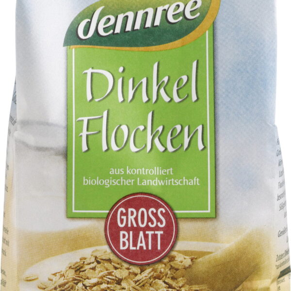 Fulgi de spelta mari bio 500g Dennree