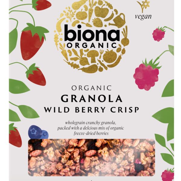 Granola cu fructe de padure, crunchy, bio 375g Biona