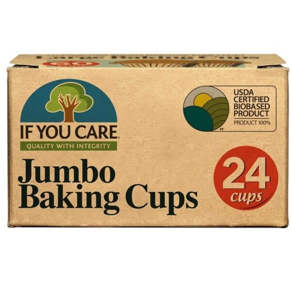 Hartie de copt briose nealbita, fara clor, compostabila, 24 buc., JUMBO, If You Care