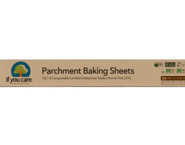 Hartie de copt nealbita, fara clor, compostabila, pretaiata, 24 foi, If You Care