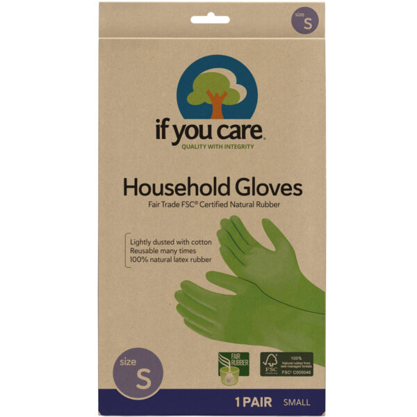 Manusi din cauciuc natural, uz casnic, marimea S, If You Care