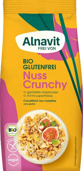 Musli crocant cu alune de padure fara gluten, bio, 300g Alnavit