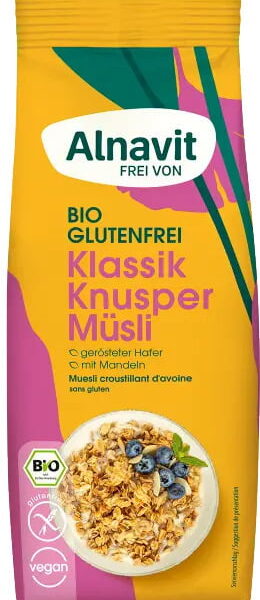 Musli crocant clasic fara gluten, bio, 350g Alnavit
