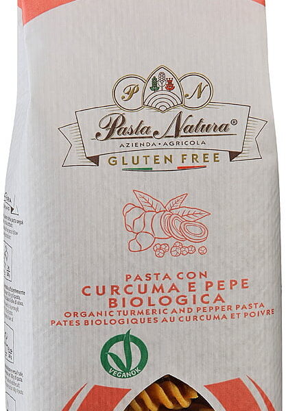 Paste cu turmeric si piper bio fara gluten, 250g Pasta Natura