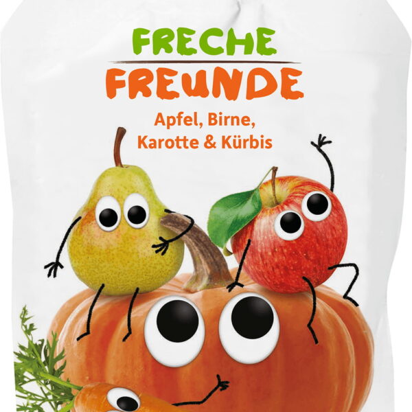 PIURE DE MERE, PERE, MORCOV SI DOVLEAC BIO 100G Erdbar