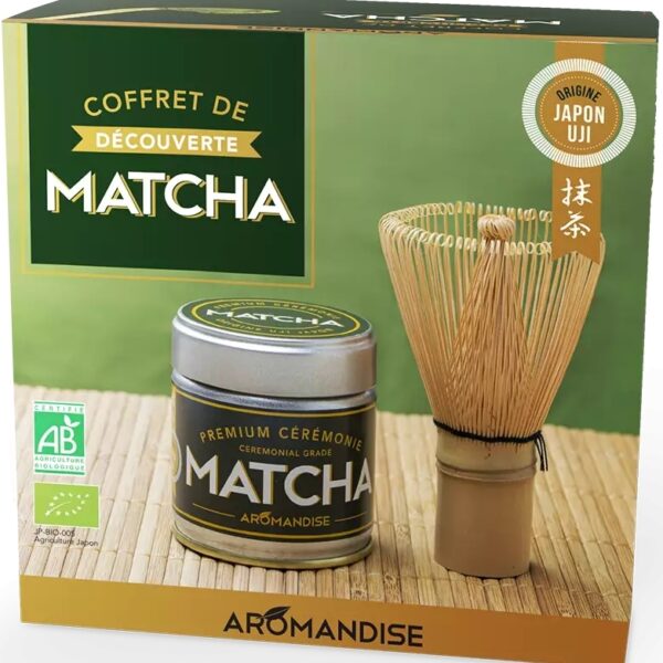 Set pentru ceai ceremonial matcha bio, 30g, Aromandise