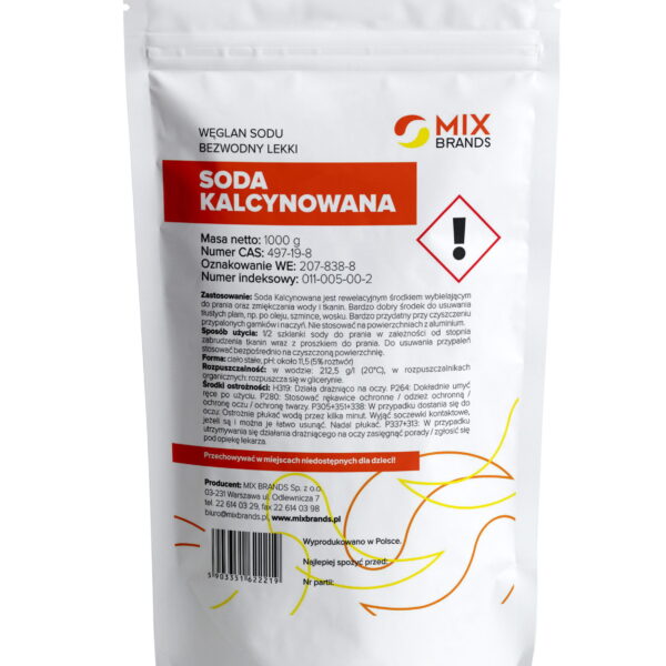 Soda calcinata - carbonat de sodiu, 1kg, Mix Brands