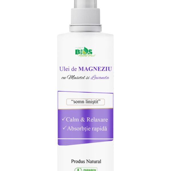 Ulei de Magneziu cu Musetel si Lavanda Somn Linistit, 200 ml Bios Mineral Plant