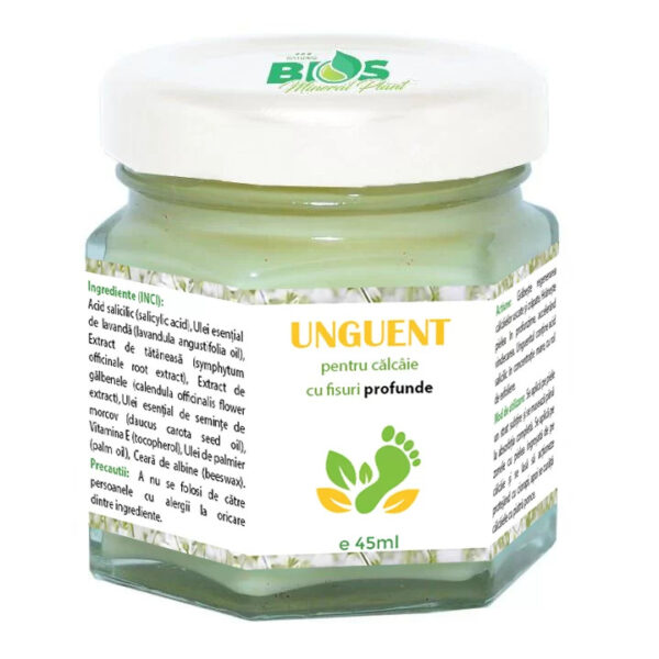 Unguent pentru calcaie cu fisuri profunde, 45 ml, Bios Mineral Plant