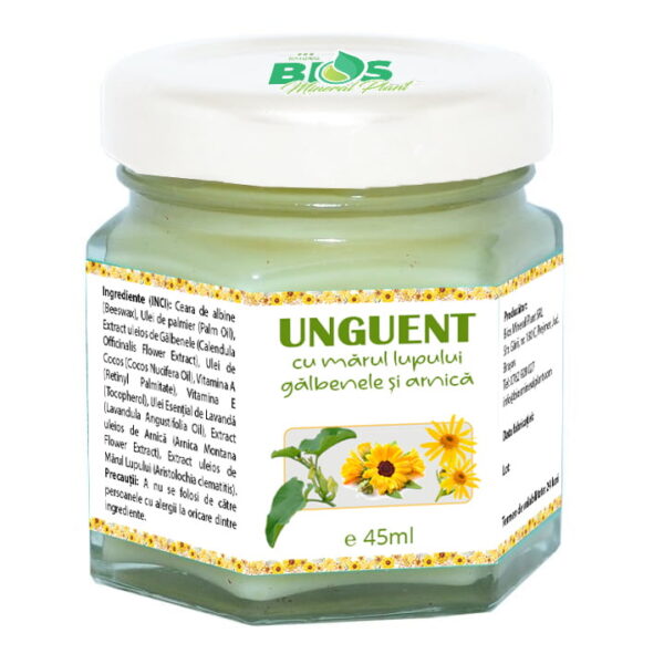 Unguent cu marul lupului, galbenele si arnica, 45ml, Bios Mineral Plant
