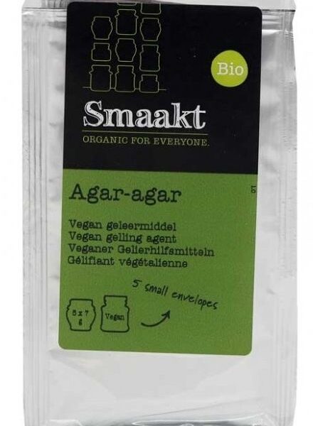 Pudra de Agar Agar Bio 100% Natural 5x7g Smaakt