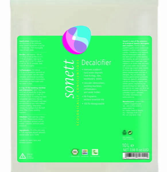 DETARTRANT (ANTICALCAR) ECOLOGIC 10L Sonett
