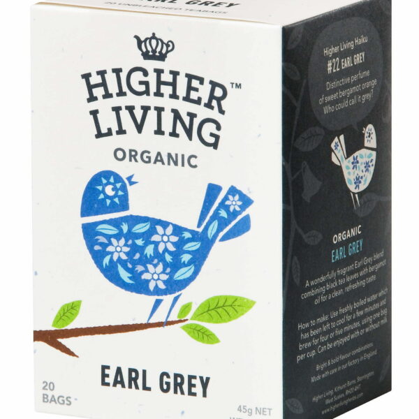 Ceai EARL GREY eco, 20 plicuri, Higher Living