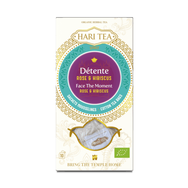 Ceai premium Hari Tea - Face the Moment - trandafiri si hibiscus bio 10dz