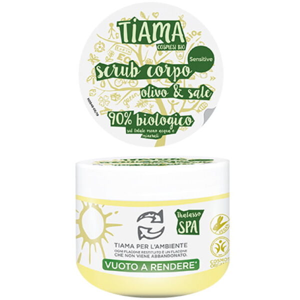 Scrub pentru corp cu extract de maslin si sare bio 250ml Tiama