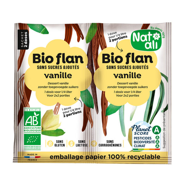Budinca de vanilie bio 2 bucati x 4.5g Nat-Ali