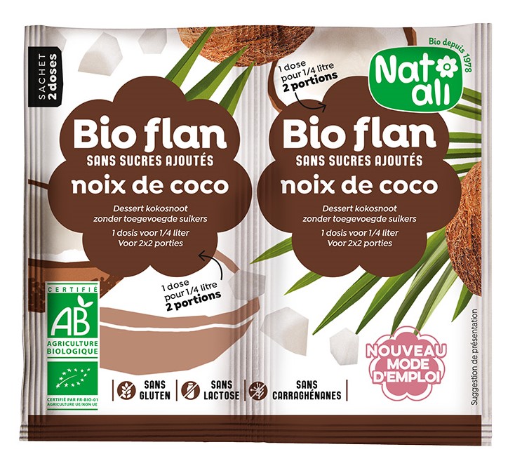 Budinca de cocos bio 2 buc x 5g 10g Nat-ali