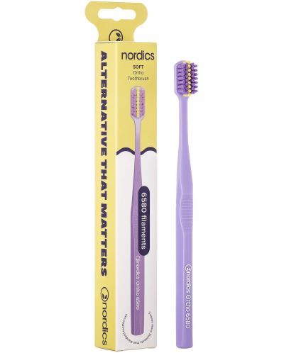 Periuta de dinti Ortho 6580 filamente - moale - mov Nordics