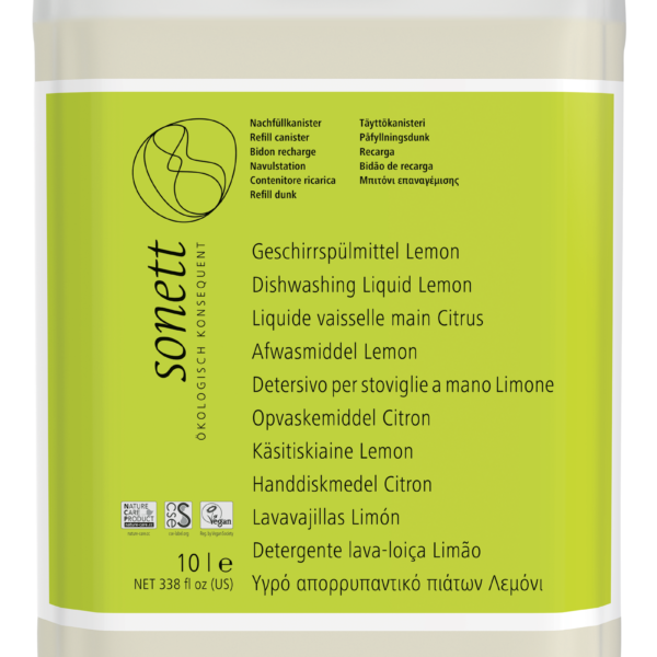 Detergent lichid pentru vase cu lamaie ecologic 10l Sonett