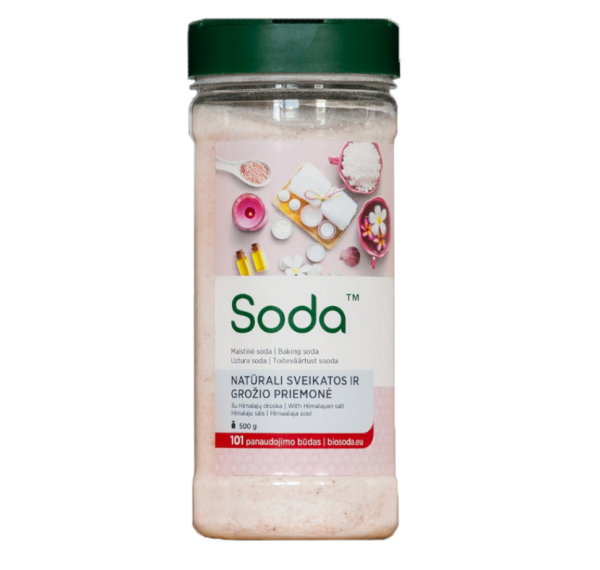 Mix pentru baie cu bicarbonat de sodiu si sare de Himalaya 500g Soda