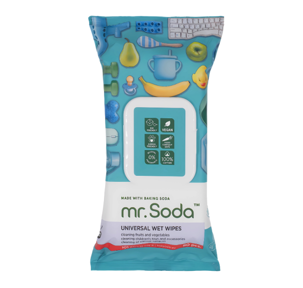 Servetele umede universale cu bicarbonat de sodiu 80 bucati Mr. Soda