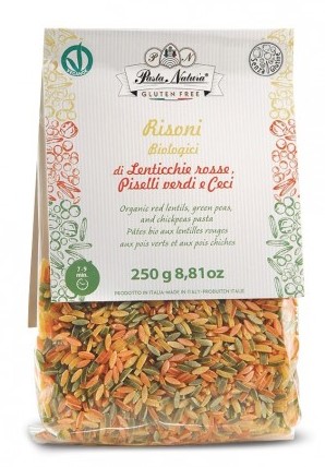 Paste Risoni tricolore cu mazare