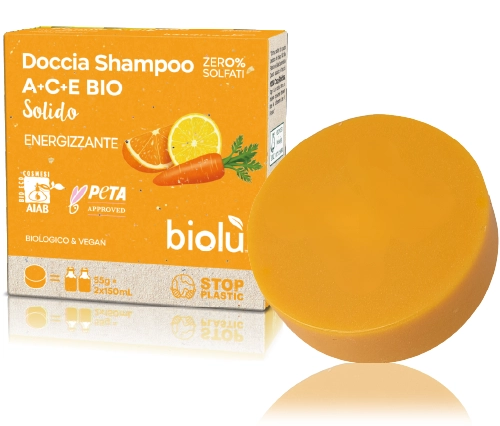 Sampon si gel de dus solid cu vitamina A