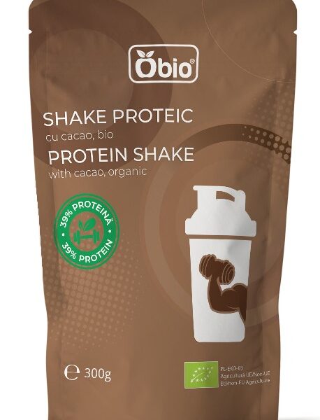 Shake proteic cu cacao bio 300g Obio
